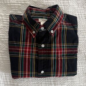 Crewcuts Boy’s Black, Red and Green Plaid  Long Sleeve Shirt